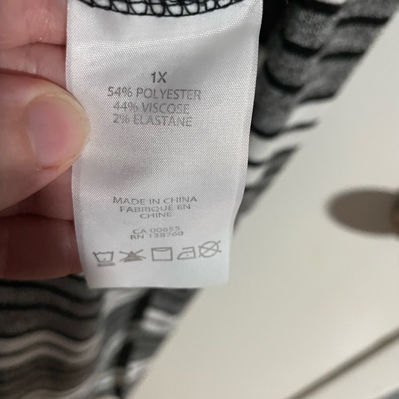 DC Jeans Stripped Sweater Cardigan Size 1X Three Quarter Sleeve - Picture 5 of 8